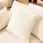 Beige en forme de L avec rembourrage de lit modulaire rembourré en lin 3 po