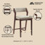 Tabouret de comptoir rembourré en velours Patricia-111807615-111807629