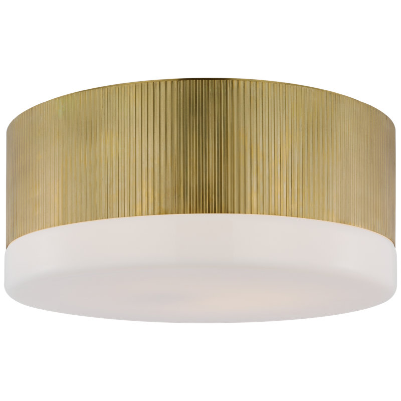 Ace 1 - Light LED Flush Mount, Hand-Rubbed Antique Brass
