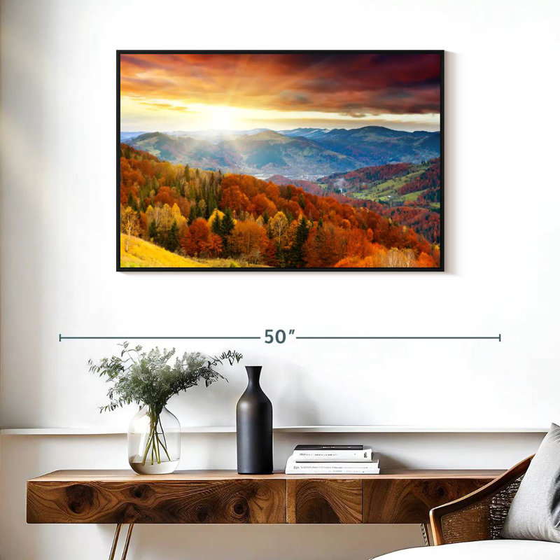 Mountain With Trees, 25" H x 37" W