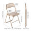 Chaises pliantes portatives en cuir avec coussin rembourré kaki