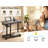 28" Industrial Side Table with Metal Frame