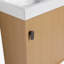 Meuble-lavabo mural 18,5 po avec lavabo en résine, porte simple à fermeture douce, panneau de fibres à densité moyenne, bois naturel (KD-Packing)-125539397