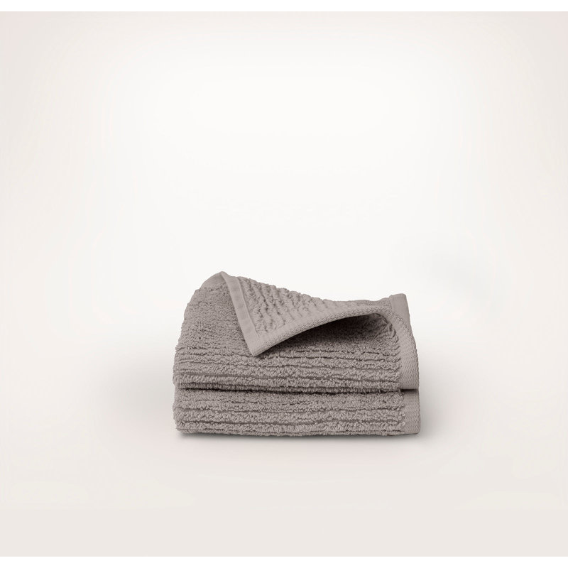 Turkish Ribbed Washcloth Set, Cream
