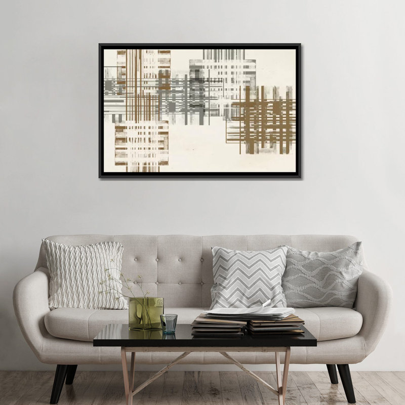 «Matrix Illusion V», reproduction sur toile, H 18 po x l 26 po x P 1,5 po, Toile avec cadre noir, Pas de tapis