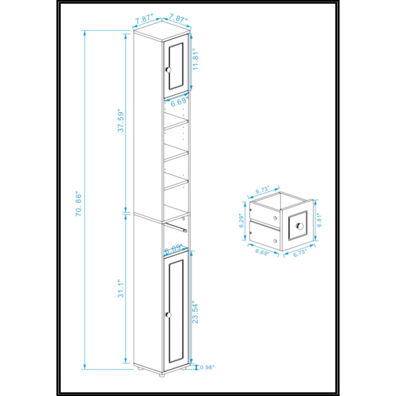 Armoire de rangement haute et mince