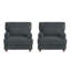 Chaise d'appoint moderne avec accoudoirs rembourrés et coussins (ensemble de 2)-115747892