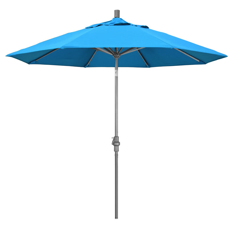 Parasol 9 'Market Sunbrella, Toile toile Sunbrella® cyan