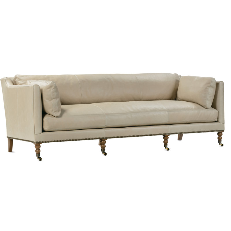 Canapé-lit en cuir Madeline, Bois médium, Kl252-75, H 34 po x l 90 po x P 40 po