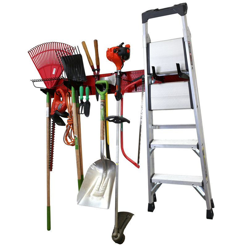 Panneau perforé H 8 po x l 64 po Mweru, Rouge
