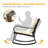 Metal 2-Person Outdoor Patio Rocking Seating Group with Cushions - All-Weather Wicker Conversation Set-2127434745-2127434746