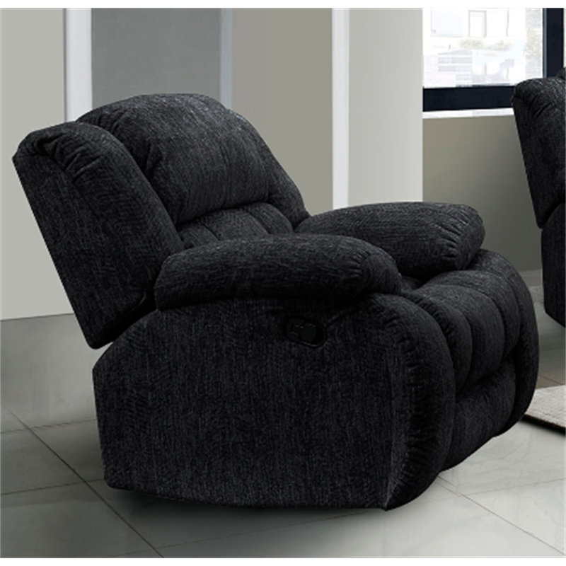 STONIC EBONY GLIDER RECLINER, Black