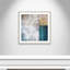 Deymus «Teal Quadrant», reproduction de peinture acrylique encadrée-31011176-31011177