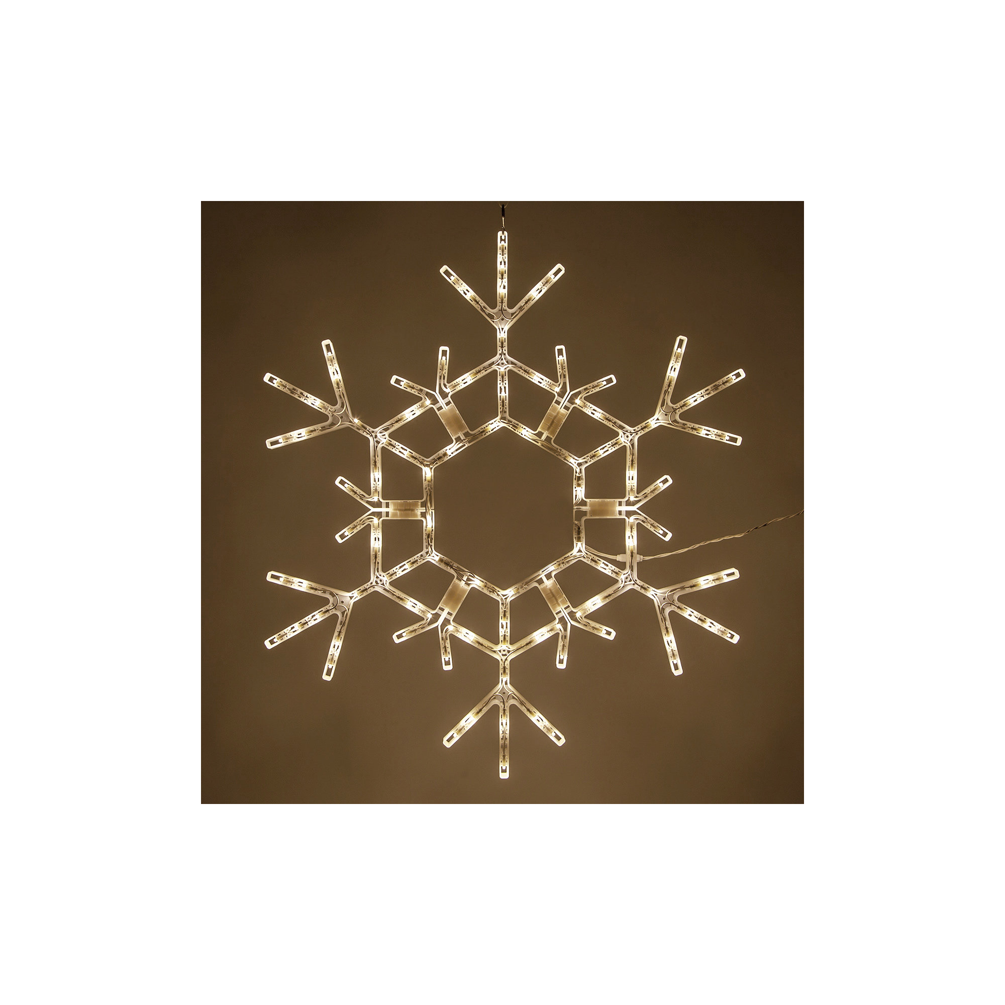 LED Folding Snowflake, Warm White, 20" H