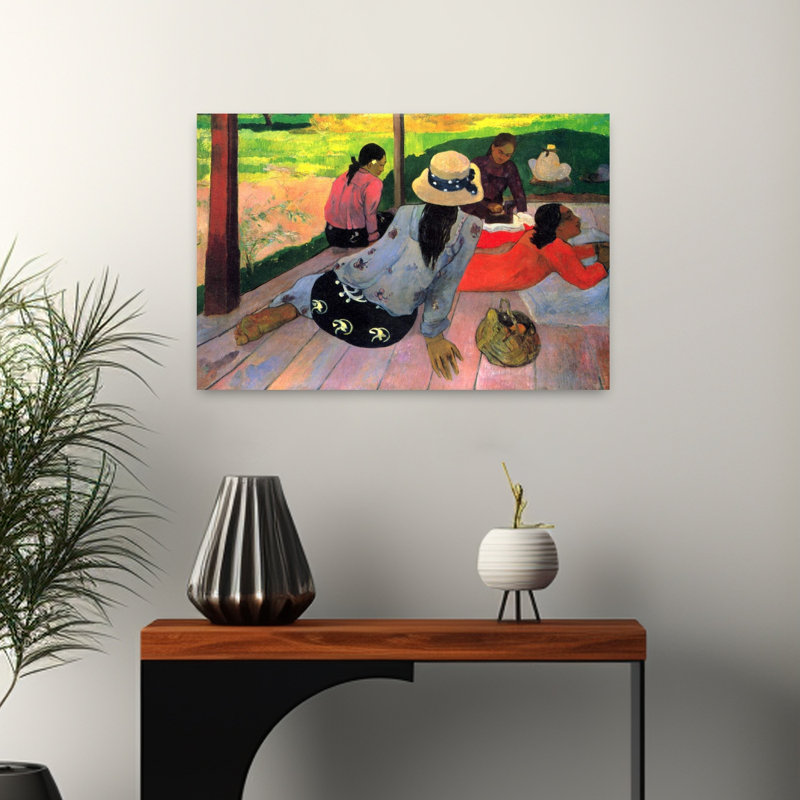 «The Siesta», impression d'art classique paysage abstrait coloré, H 16 po x l 24 po