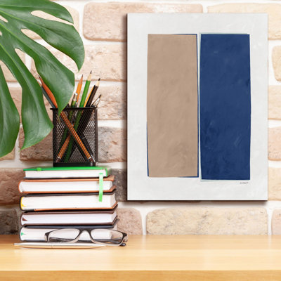 «Monolithe 2 bleu» par Mike Schick, art mural sur toile
