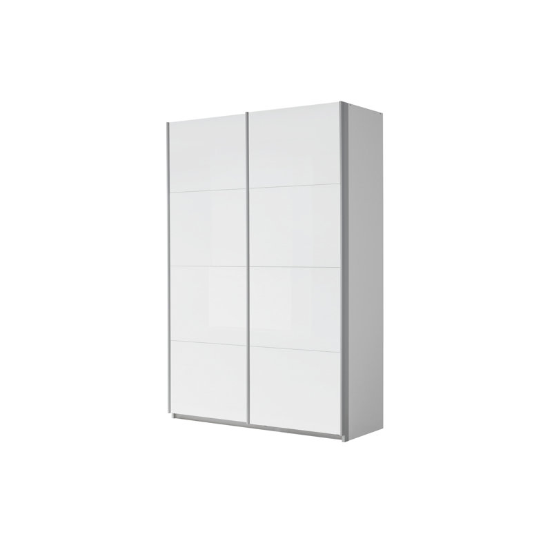 Imposa Sliding Door Wardrobe, Basic: 4 shelves, 2 clothes rails, 210 cm H x 136 cm W x 62 cm D