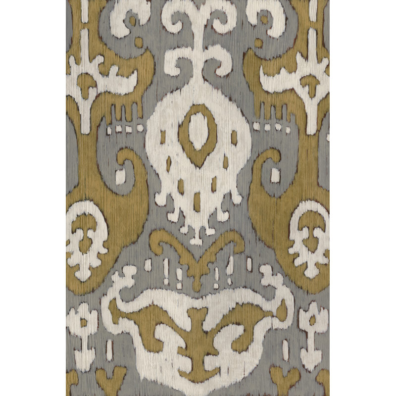 Ochre Ikat II - Wrapped Canvas Print, 46cm H x 30cm W x 3.8cm D