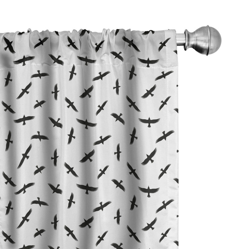 Crow Semi-Sheer Rod Pocket Curtain Panels, 28" x 63"