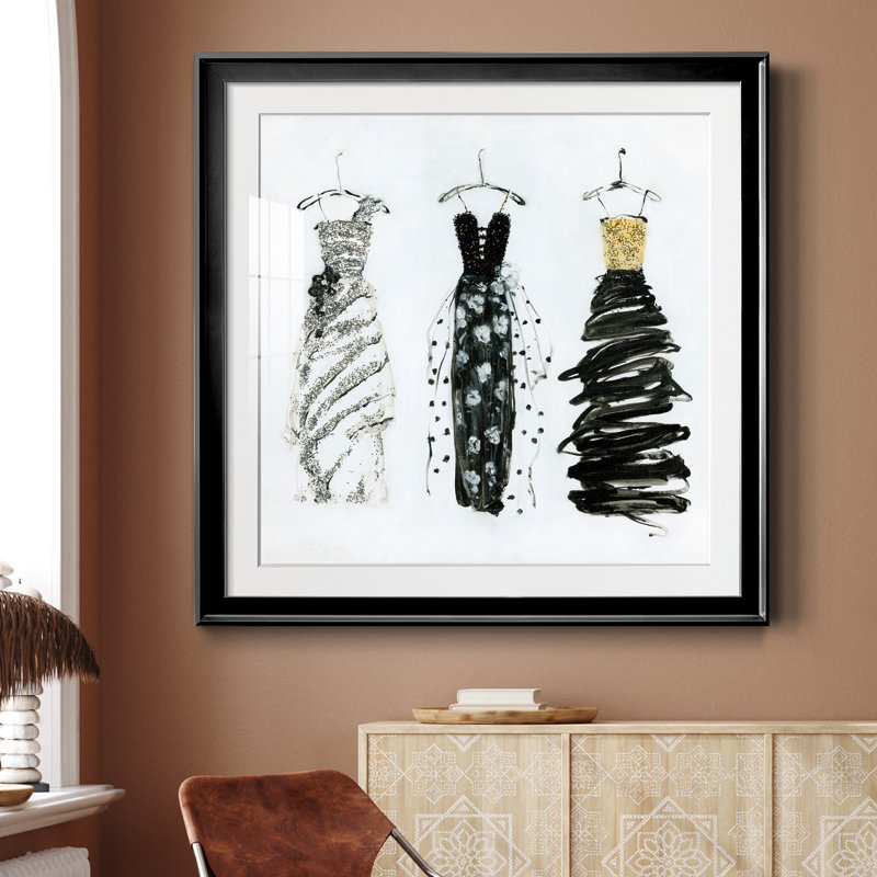 Bling Night out II - peinture encadrée, Noir, H 26,5 po x l 26,5 po x P 1,5 po