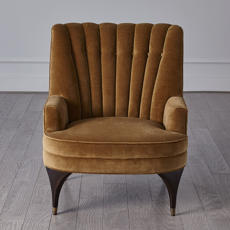 Méridienne en velours 28,5 po Duncan, Velours grillé