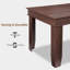 Table de salle à manger 70,87 "pour 6 à 8 personnes, longue table de cuisine en bois avec cadre robuste et finition brun rustique, table de salle à manger rectangulaire pour salle à manger, cuisine, salle de conférence, brun