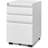 Modern Mobile File Cabinet for Home Office, Lockable 3 Drawer Filing Cabinet with Wheels, Ample Storage Capacity for A4-Size/Letter-Size/Legal-Size, White