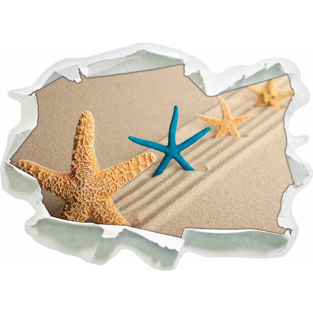 Star Fish in Sand Wandaufkleber