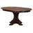 Round Extendable Solid Wood Dining Table in Mocha- Seats 4-6 people With Gear Driven Takeout Leaf