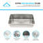 KBFmore Tight Radius 31 inch 18 Gauge Single Bowl Undermount Kitchen Sink with 4 PCs Accessories