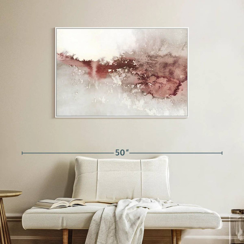 Douces vagues I, Cadre flottant blanc, 40 po x 27 po