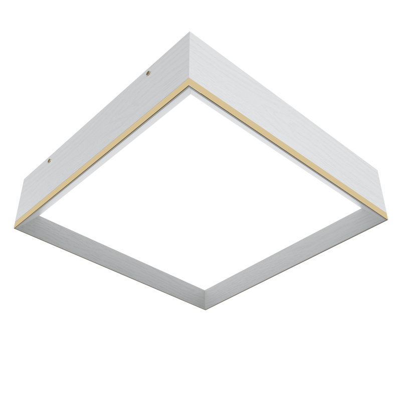 Plafonnier Accord Squadro, Organic White, 6.29" H x 19.68" W x 19.68" D