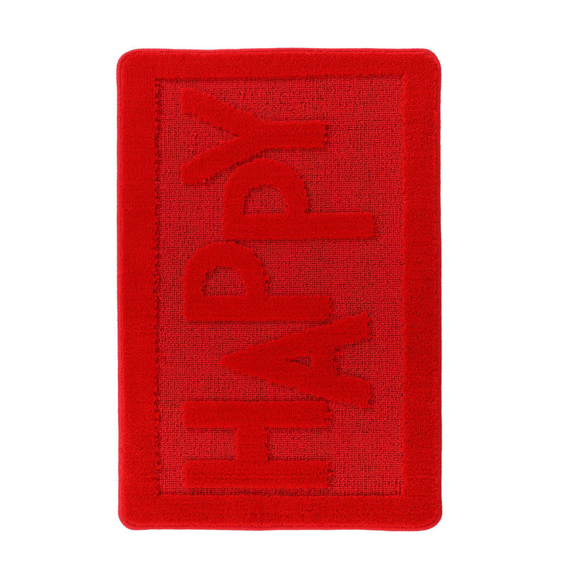 Non-Slip Bathmat, Red, 23.6 x 39.4 inches | 100% Polypropylene, 1.3 lbs/sq yd, 0.4 in Pile Height, 0.4 in Sponge Height, 0.4 in Total Thickness | Machine Washable, Durable & Easy to Clean for Bathroom Safety & Comfort
