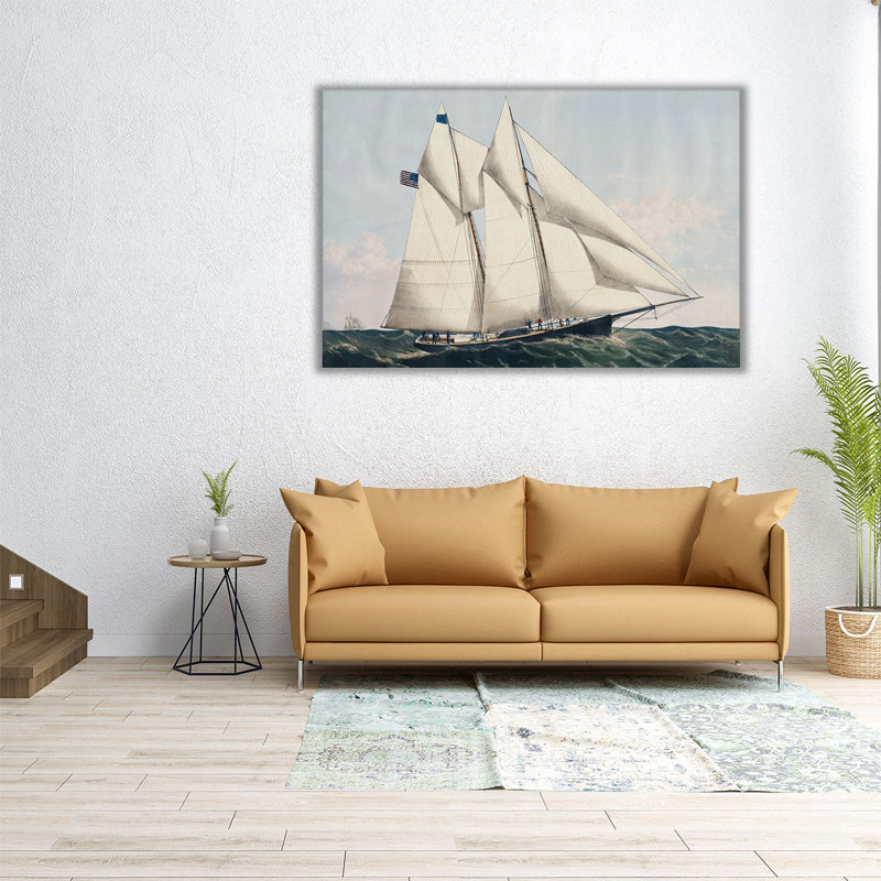 Antique Yacht IV - reproduction d'art sur toile, H 20 po x l 30 po