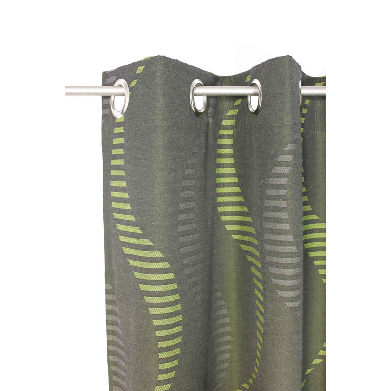 Pearson Eyelet Curtain, single panel, opaque, Green, 132cm Width x 220cm Drop