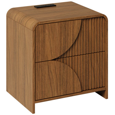 Valerica Nightstand with Charging Station
