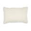 Coussin décoratif lombaire à rayures en relief gris et blanc, 14 x 20
