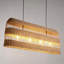 Lustre en bambou tissé à la main 4 lumières 47 pouces