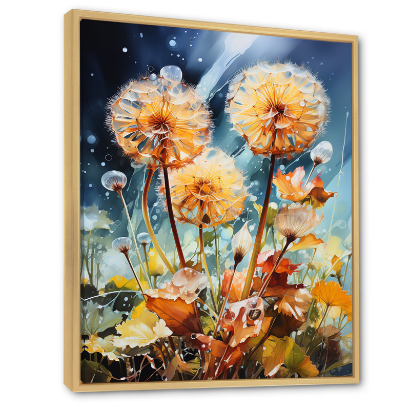 Luceile Meadow Dandelion Delight II, H 32 po x l 24 po x P 1 po, Cadre naturel flottant