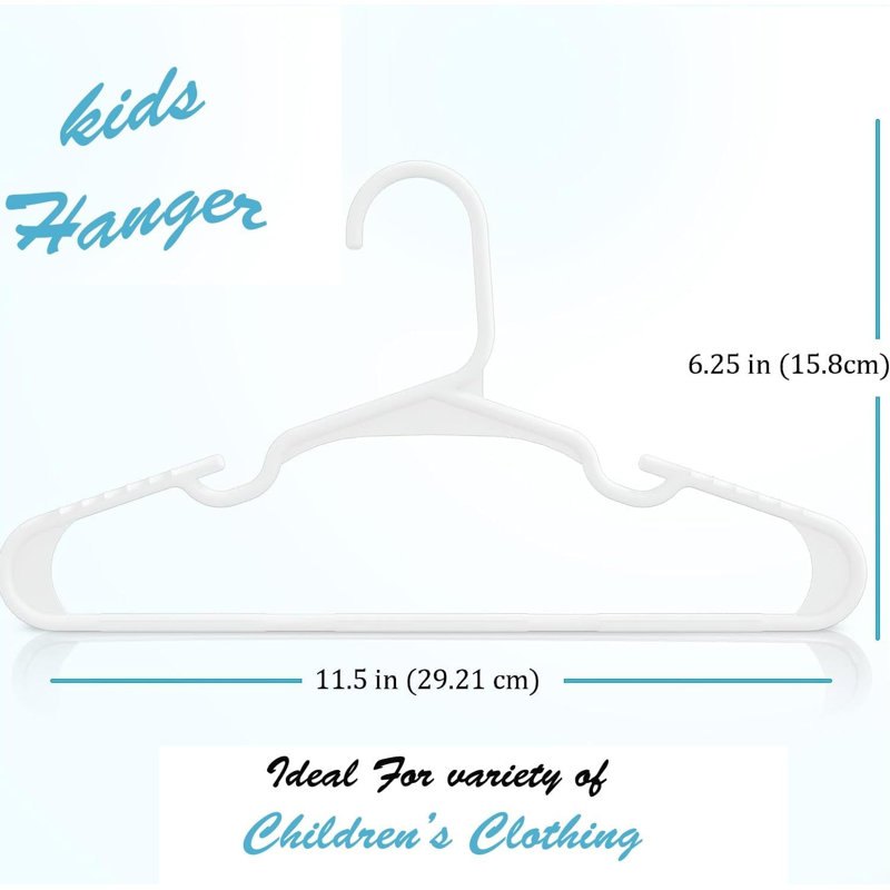 Fleischer Plastic Non-Slip Standard Hanger, White