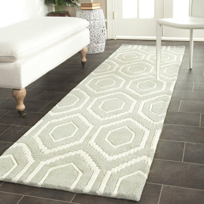 Deedie Hand Tufted Wool Geometric Rug