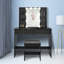 Ensemble coiffeuse avec tabouret et miroir Davisboro-401977709