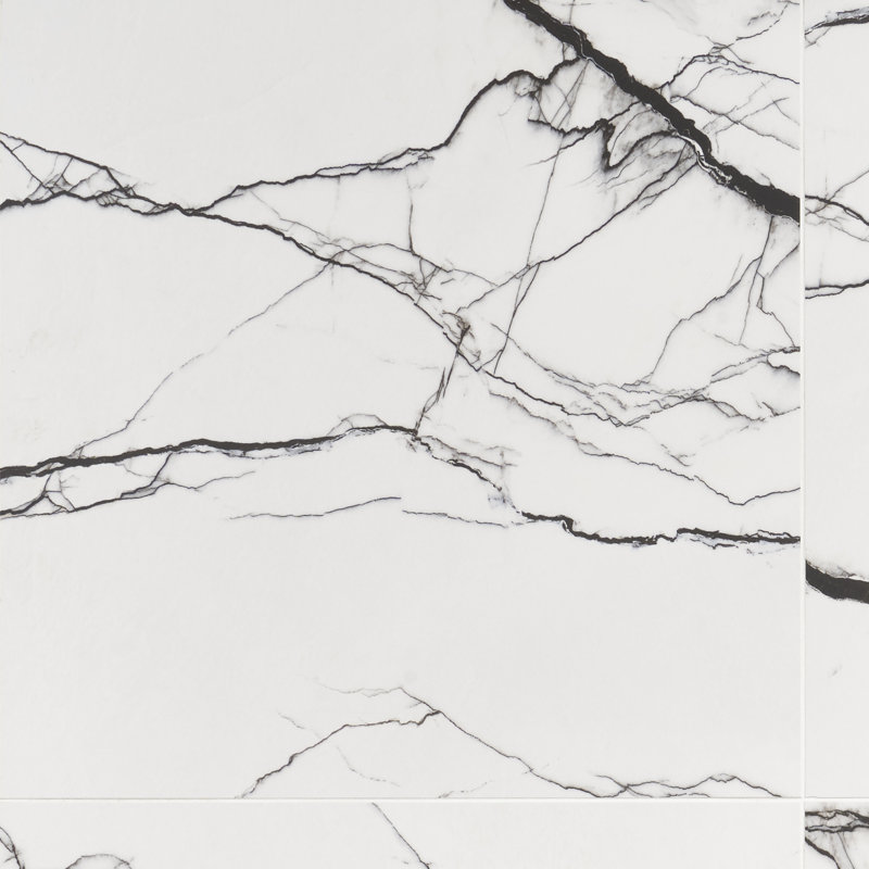 Carreau de mur et de plancher en porcelaine mate 23,62 po x 23,62 po Noir Breach (11,62 pieds carrés / caisse), Violation