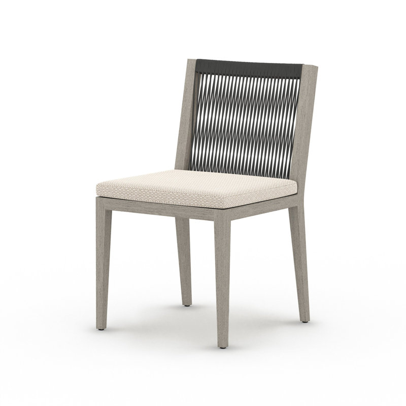Dimitri Outdoor Dining Side Chair, Faye Sand, Gray