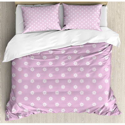 Mauve Traditional Floral Duvet Cover