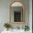 Arched Wood Framed Wall Mirror