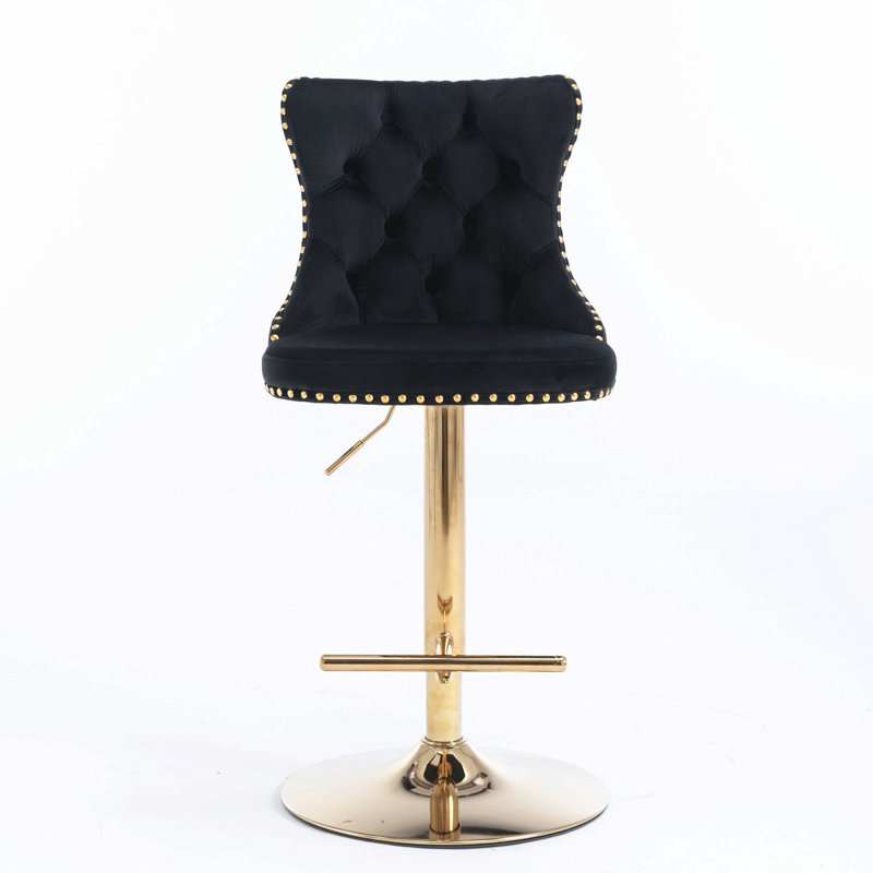 Tabourets de bar Golden, Noir