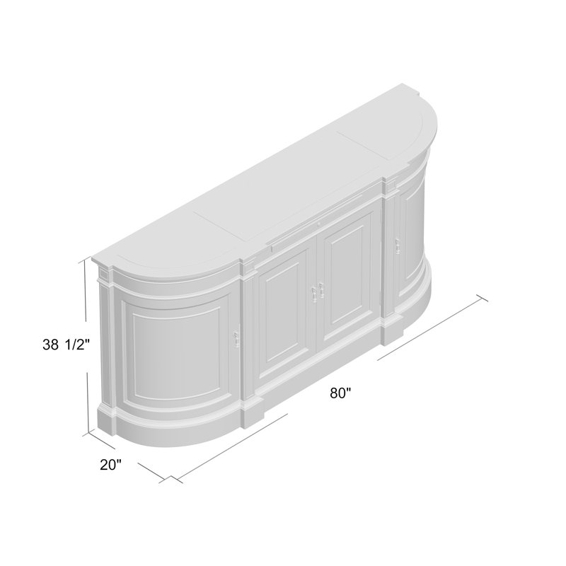 Archivist 80" Solid Wood Sideboard