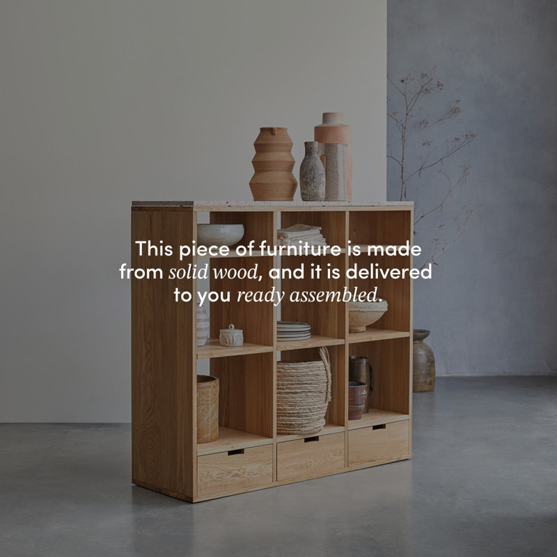Miho Solid Wood Bookcase