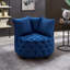 Chaise pivotante rembourrée et capitonnée-1780449058